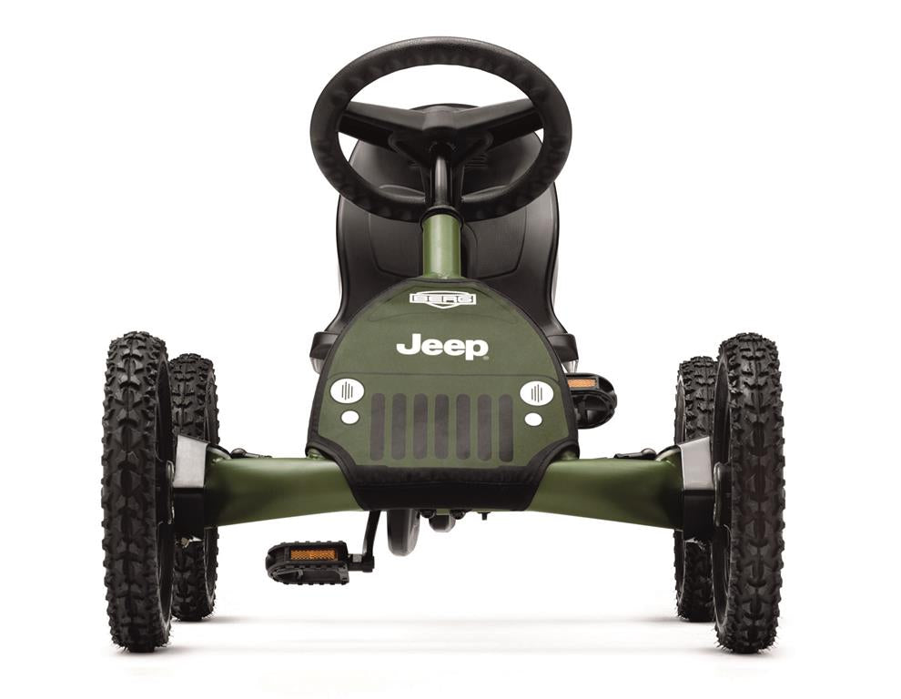 Jeep Junior trail car framifrån med vit bakgrund