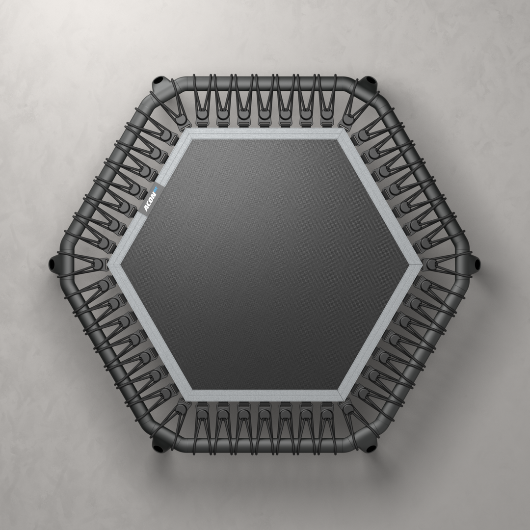 ACON Fit 1,41m Hexagon Rebounder, Active Handlebar, Svart