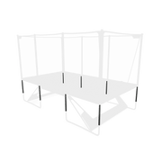 ACON X 17 Höjdjusteringskit rör installerade på en bleknad studsmatta.