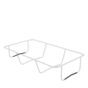 Bild på var anslutningsröret för ändbenet går i rektangulära studsmattor