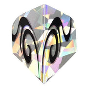 ACON Dart -flight (3st) en av tre färger, silver med svarta ränder