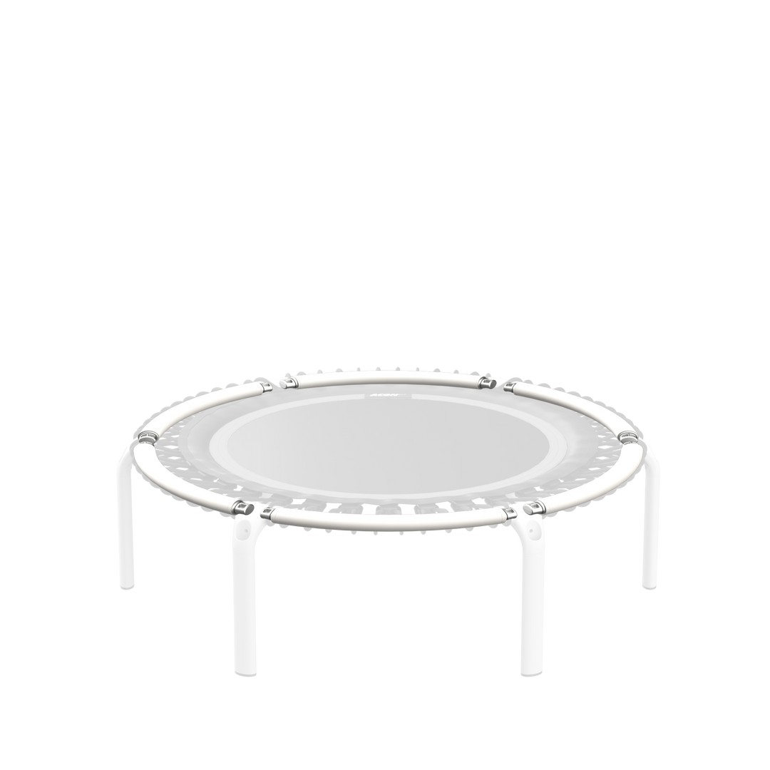 ACON FIT Round Trampolin med vita ramrör