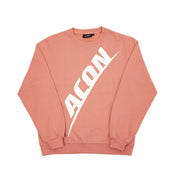ACON Sweatshirt - korall med vit logotyp