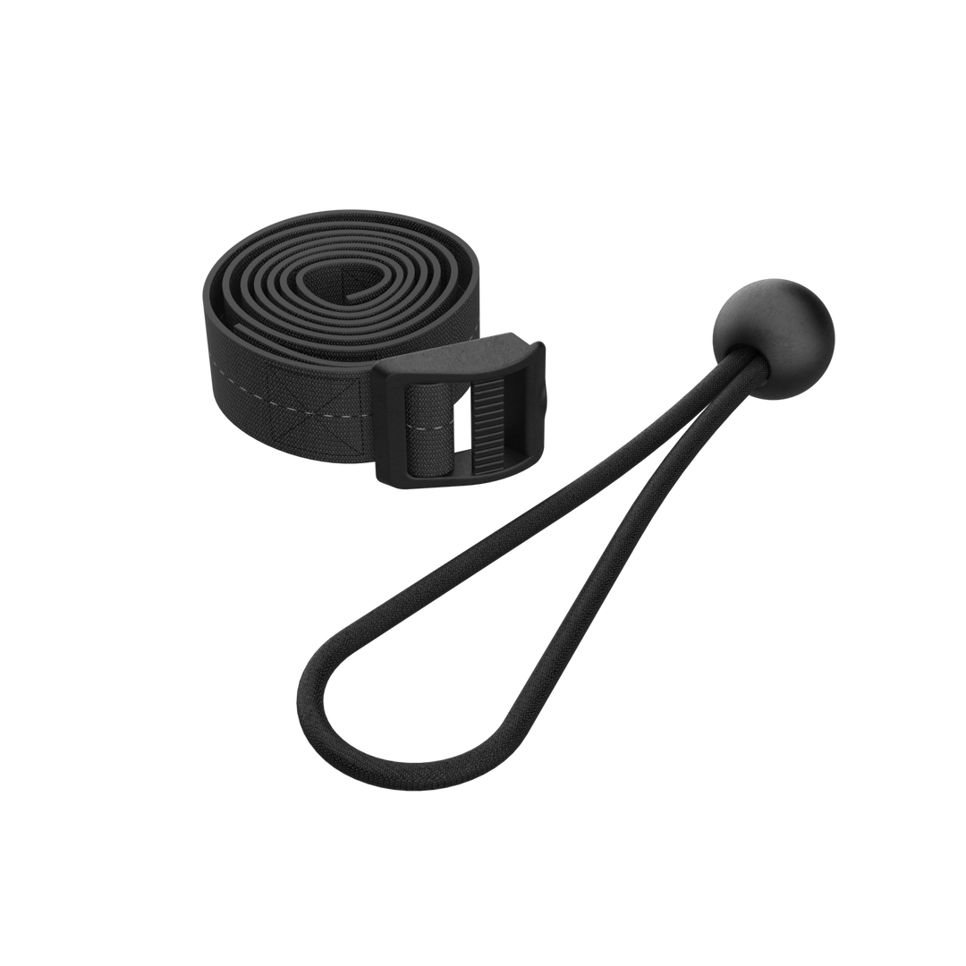 Nätband och bungee-set för ACON 13/16 HD-kapsling på vit bakgrund.